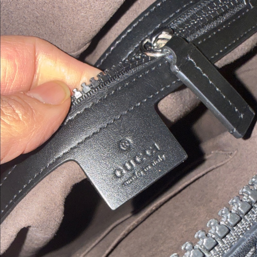 Gucci Black and Beige Monogram Backpack - Picture 4 of 9